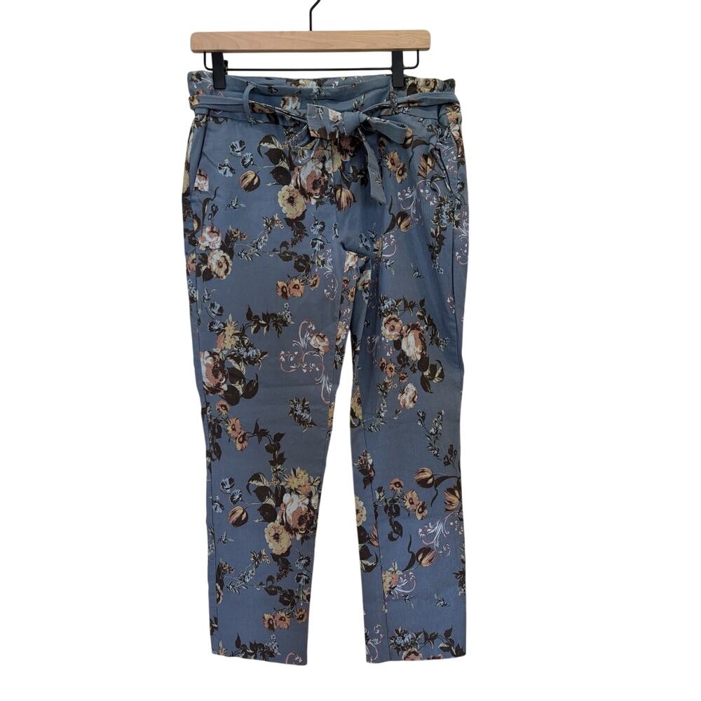 Jules & Leopold Casual Stretch Floral PullOn Straight Ankle Pant Women’s Large